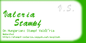 valeria stampf business card